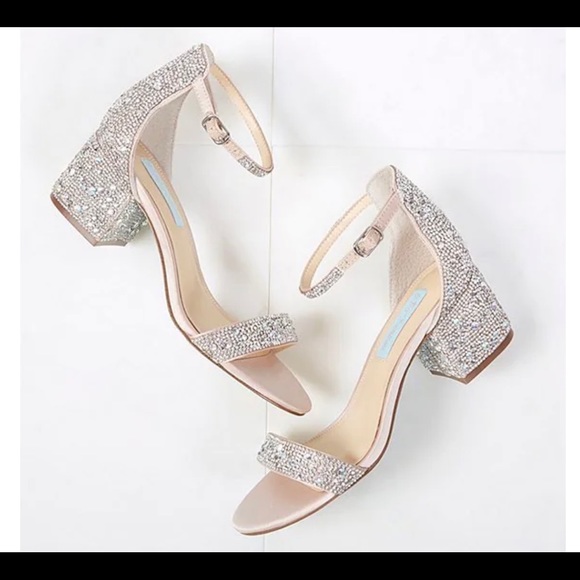 blue by betsey johnson mari block heel dress sandals Betsey Johnson Women's Mari Chunky Heel Sandals, Champagne, 7.5M, Leather